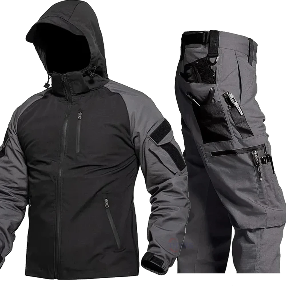 Tactical Pants Sets Men's Combat Jacket Waterproof Training Suit Outdoor Work Wear SWAT Army Windbreaker Spring Autumn
Tactical Pants Sets Men's Combat Jacket Waterproof Training Suit Outdoor Work Wear SWAT Army Windbreaker Spring Autumn