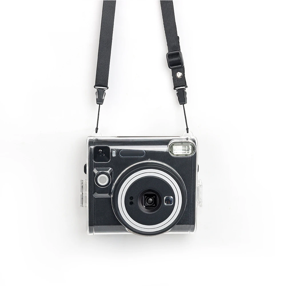 

For Instax SQUARE SQ40 Camera Case Lanyard Clear Crystal Case Smooth Surface Practical And Durable