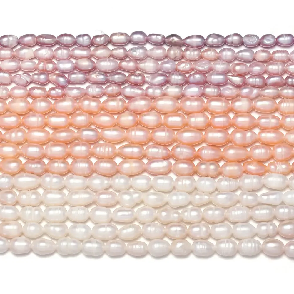 Natural Freshwater Pearl Beads High Quality Rice Shape Punch Loose Beads for DIY Elegant Necklace Bracelet Jewelry Making 5-6MM
Natural Freshwater Pearl Beads High Quality Rice Shape Punch Loose Beads for DIY Elegant Necklace Bracelet Jewelry Making 5-6MM