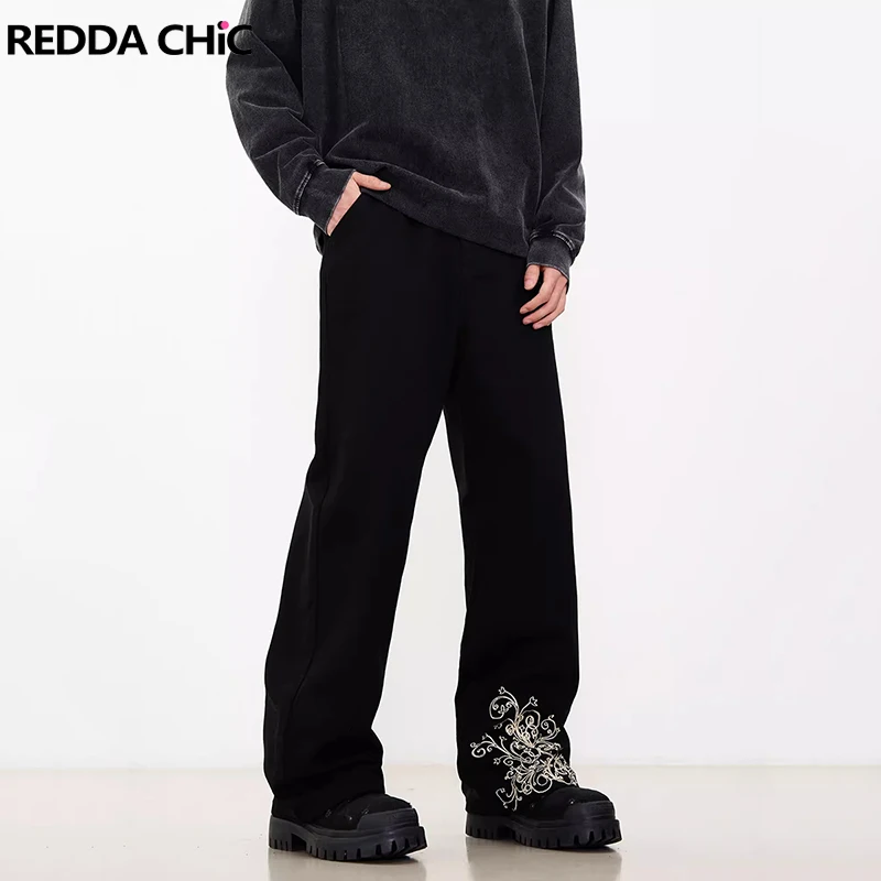 Черные мешковатые джинсы с вышивкой REDDACHIC, мужские Модные прямые джинсовые брюки Acubi большого размера с широкими штанинами, винтажная одежда
Черные мешковатые джинсы с вышивкой REDDACHIC, мужские Модные прямые джинсовые брюки Acubi большого размера с широкими штанинами, винтажная одежда