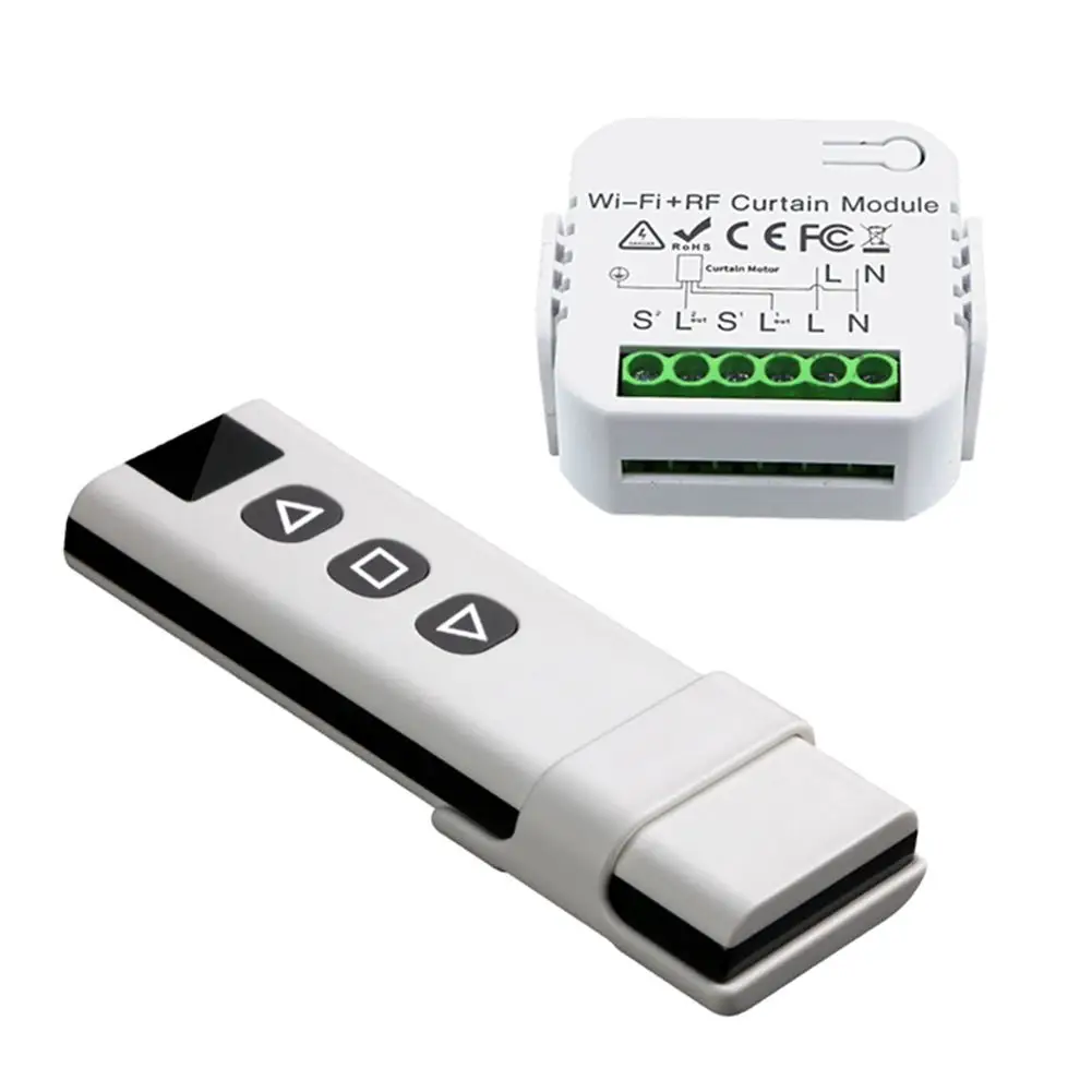 Wireless WiFi Curtain Switch for Remote Control Long Range Control Timer Setting Compatible with Tuya and Smart Life App
Wireless WiFi Curtain Switch for Remote Control Long Range Control Timer Setting Compatible with Tuya and Smart Life App