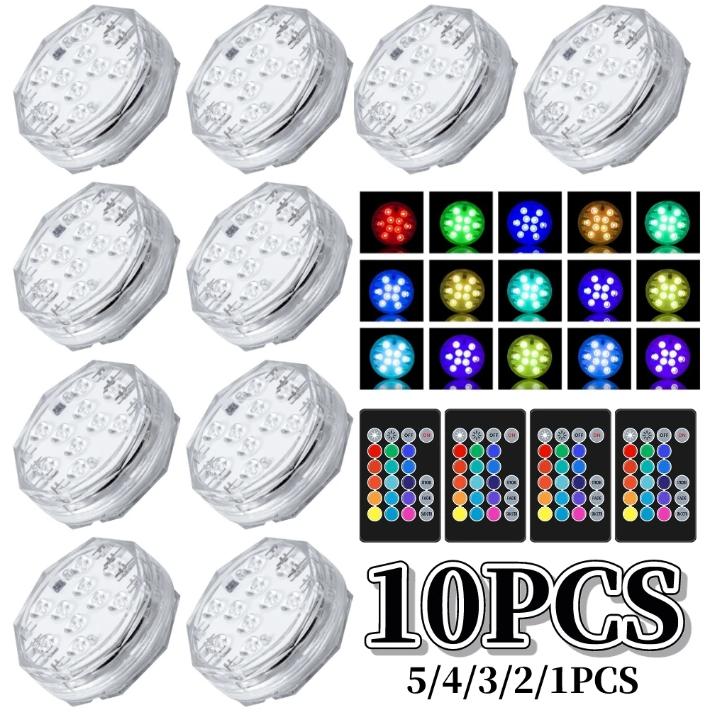 10-1PCS Underwater Lamp RGB Waterproof Swimming Pool LED Lamp Fish Tank Hot Tub Pond Swimming Pool Bathtub Aquarium Decor
10-1PCS Underwater Lamp RGB Waterproof Swimming Pool LED Lamp Fish Tank Hot Tub Pond Swimming Pool Bathtub Aquarium Decor