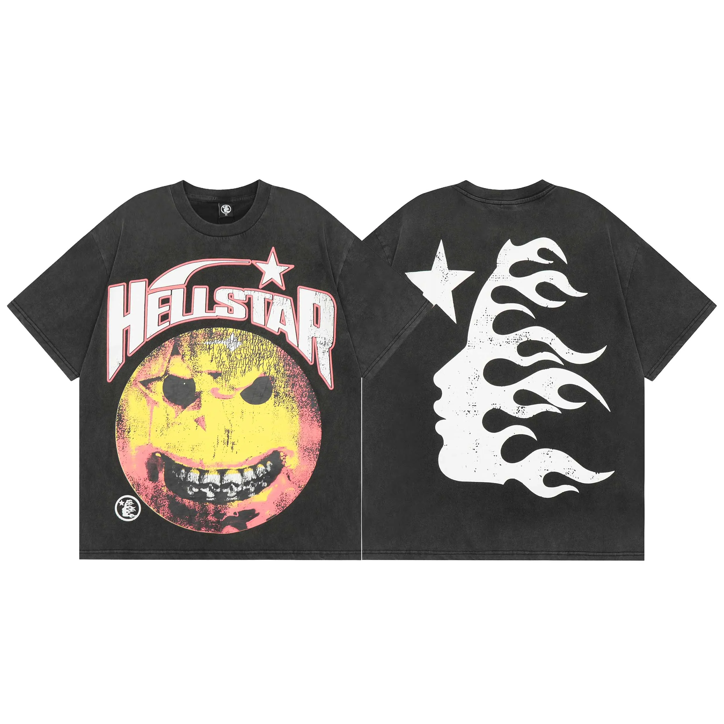 Hellstar high quality smile Earth printed casual cotton top for men and women loose new short sleeve
Hellstar high quality smile Earth printed casual cotton top for men and women loose new short sleeve