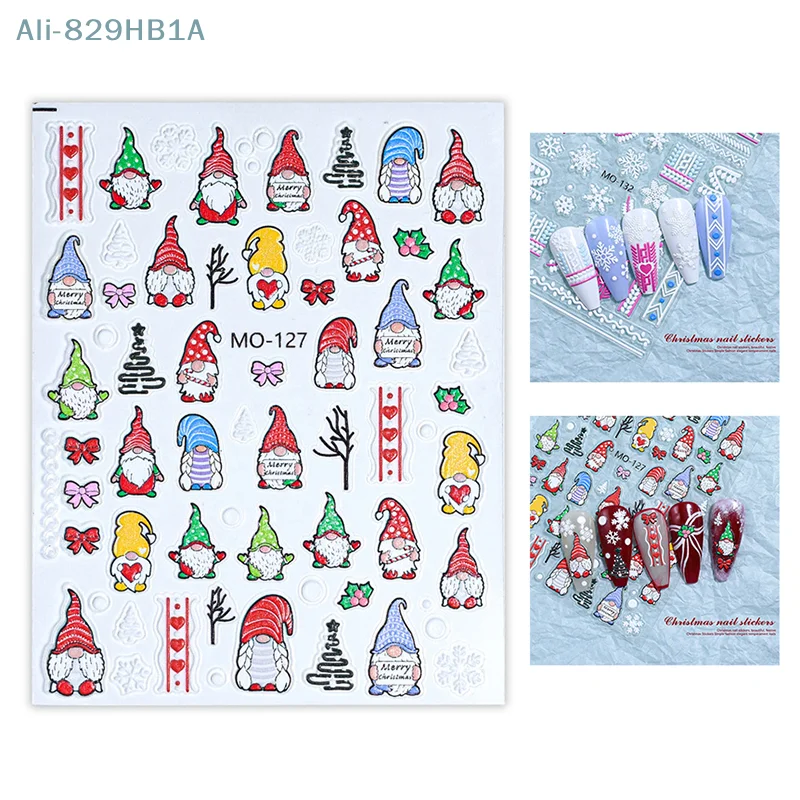 5D Embossed Christmas Nail Art Stickers Winter New Year Red Santa Claus Tree Penguins Snowman Sliders Decals Manicure
5D Embossed Christmas Nail Art Stickers Winter New Year Red Santa Claus Tree Penguins Snowman Sliders Decals Manicure