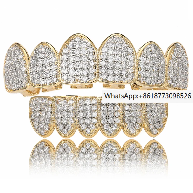 Cubic Zircon Hip Hop Fangs Teeth Grillz Top & Bottom Grills Mouth Punk Teeth Caps Cosplay Party Rapper Jewelry
Cubic Zircon Hip Hop Fangs Teeth Grillz Top & Bottom Grills Mouth Punk Teeth Caps Cosplay Party Rapper Jewelry