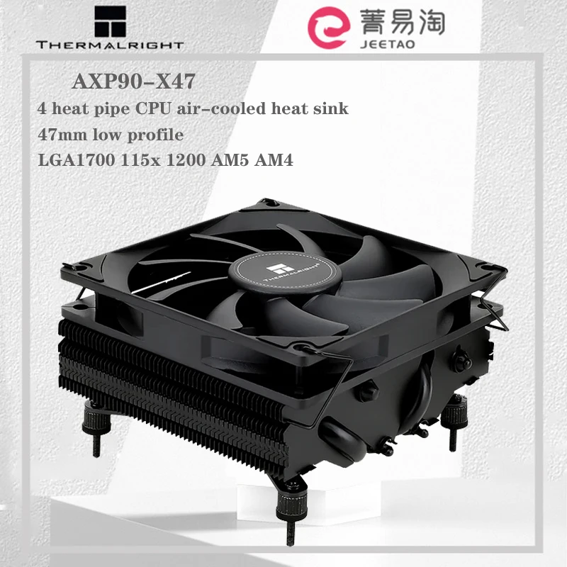 Thermalright AXP90 X47 AGHP тепловая труба ITX кулер для процессора высокий 47 мм низкопрофильный кулер для процессора A4 чехол для Intel 115x1200 AMD AM4
Thermalright AXP90 X47 AGHP тепловая труба ITX кулер для процессора высокий 47 мм низкопрофильный кулер для процессора A4 чехол для Intel 115x1200 AMD AM4
