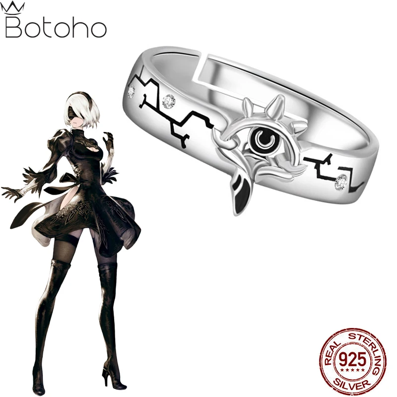 S925 Sterling Silver Game NieR:Automata Ring 2B Type B YoRHa Cosplay Adjustable Unisex Rings Jewelry Accessories Gift
S925 Sterling Silver Game NieR:Automata Ring 2B Type B YoRHa Cosplay Adjustable Unisex Rings Jewelry Accessories Gift