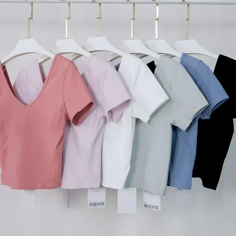 LuluLogo Women Fitness Sportswear Crop Tops Sexy Shirts Backless Sports Tops Gym Clothing Yoga Wear Shorts Sleeve for Summer
LuluLogo Women Fitness Sportswear Crop Tops Sexy Shirts Backless Sports Tops Gym Clothing Yoga Wear Shorts Sleeve for Summer