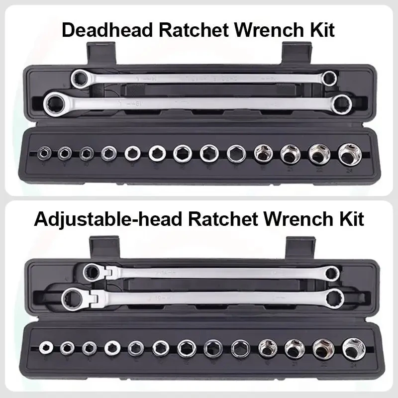 

36/27/15PCS Adjustable Ratchet Wrench Kit For Car Repair Hand Tools Chrome Vanadium Steel Torque Wrench Socket Set tools set