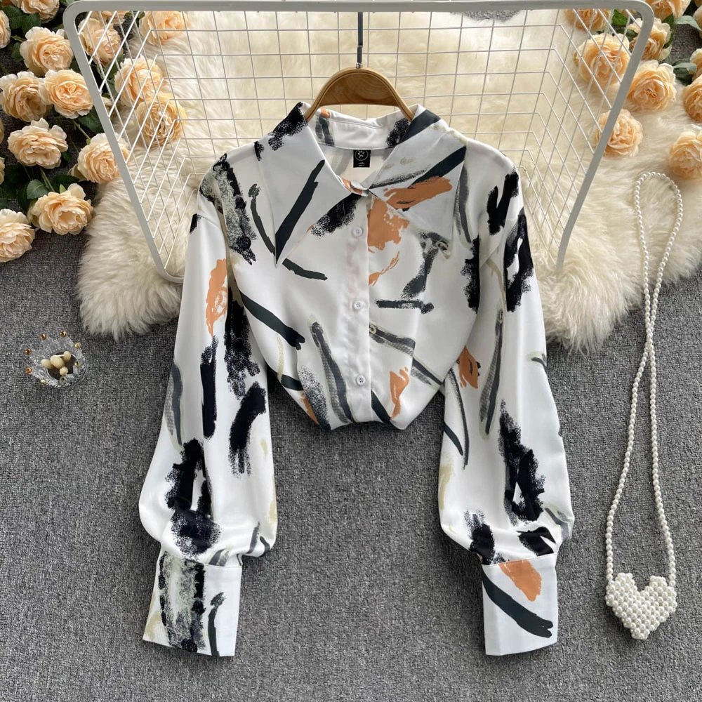 Shirts 2022 spring and autumn new Chiffon women's port style loose top Vintage Port style printing
Shirts 2022 spring and autumn new Chiffon women's port style loose top Vintage Port style printing