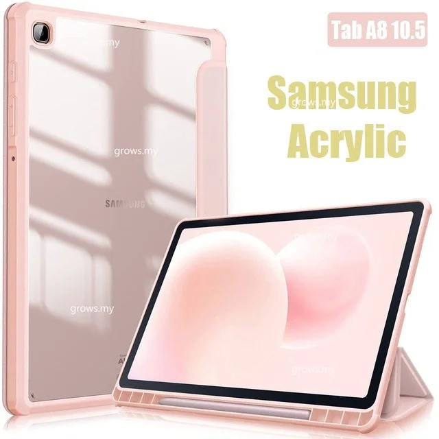 

Acrylic Tablet Case for Samsung Galaxy Tab A8 10.5 2022 SM-X200 X205 Tab S9 Plus 2023 Wake/Sleep Smart Cover with Pen Slot