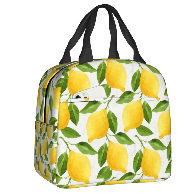 Watercolor Lemon Pattern Insulated Lunch Bag for Women Leakproof Summer Botanical Art Cooler Thermal Lunch Tote Picnic Travel
Watercolor Lemon Pattern Insulated Lunch Bag for Women Leakproof Summer Botanical Art Cooler Thermal Lunch Tote Picnic Travel