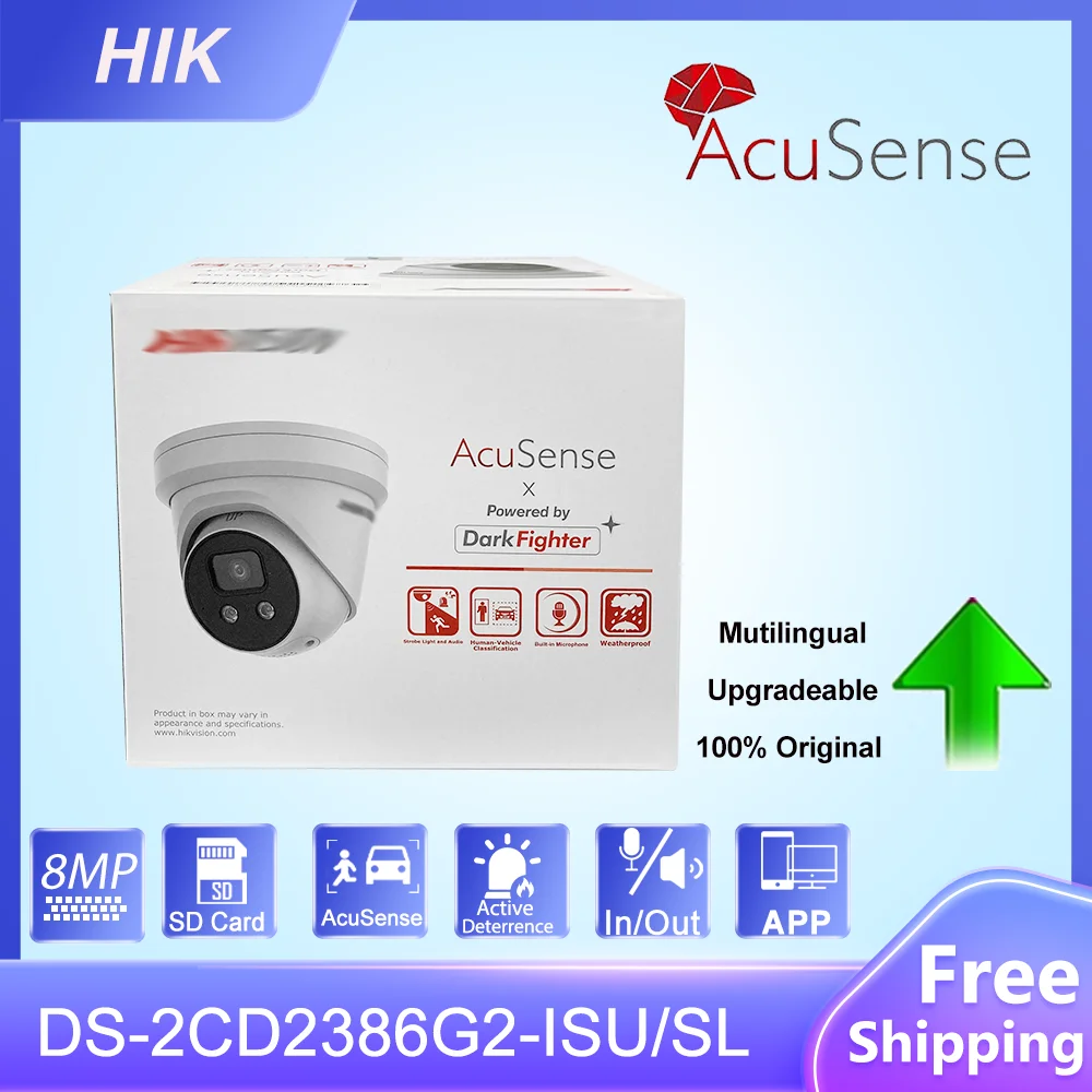 HIK 8MP AcuSense CCTV IP Camera DS-2CD2386G2-ISU/SL Light and Audio Alarm Two-Way Audio Security Surveillance IP Camera
HIK 8MP AcuSense CCTV IP Camera DS-2CD2386G2-ISU/SL Light and Audio Alarm Two-Way Audio Security Surveillance IP Camera