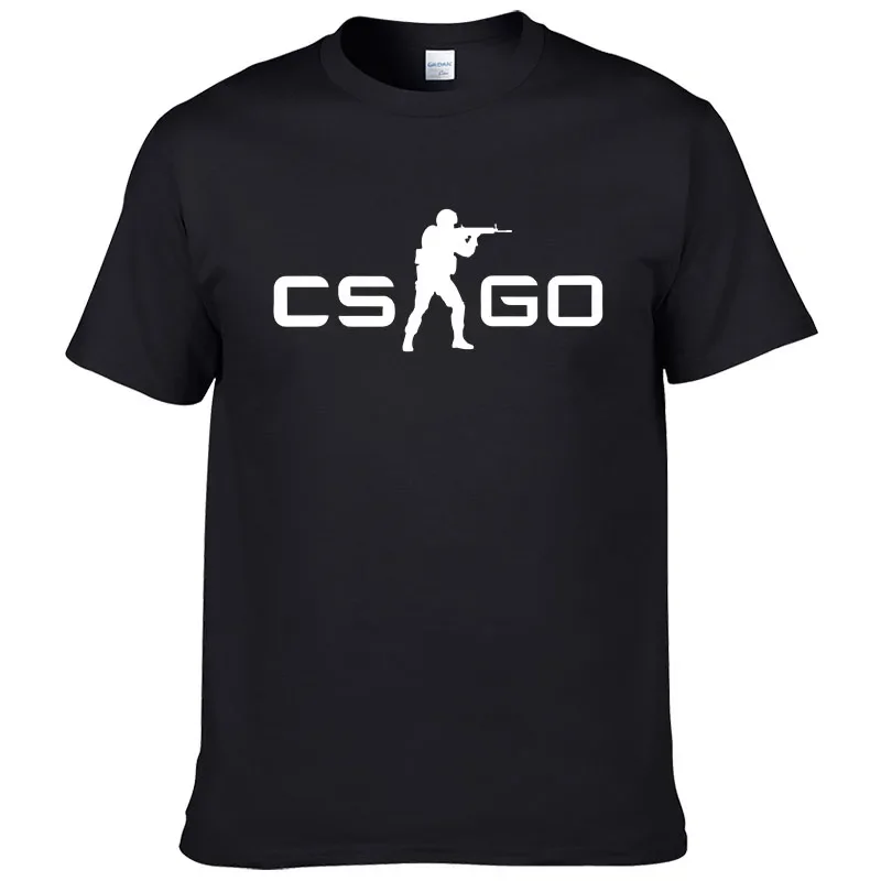 

2024 Summer New Men Brand Tee CS GO T Shirt Counter Strike Global Offensive CSGO TShirt Casual Games Team Funny T-Shirt