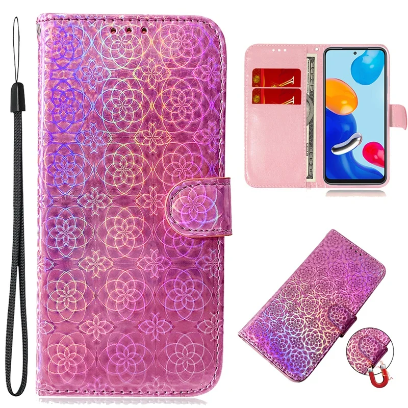 

Flashing 3D Laser Wallet Case for Xiaomi Redmi Note 12S 12 12 Pro 11 11 Pro 10 9 8 Redmi 12C 12 10C 10A 10 9C 9A 9 9T Flip Cover