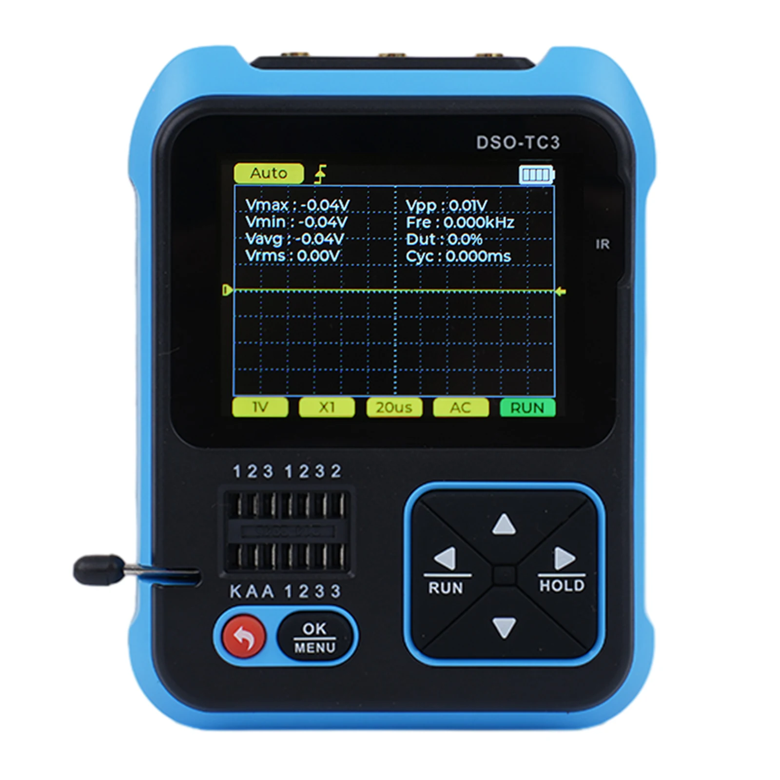Compact Digital Oscilloscope Transistor Tester Function Signal Generator, Eco friendly Battery, Folding Bracket
Compact Digital Oscilloscope Transistor Tester Function Signal Generator, Eco friendly Battery, Folding Bracket