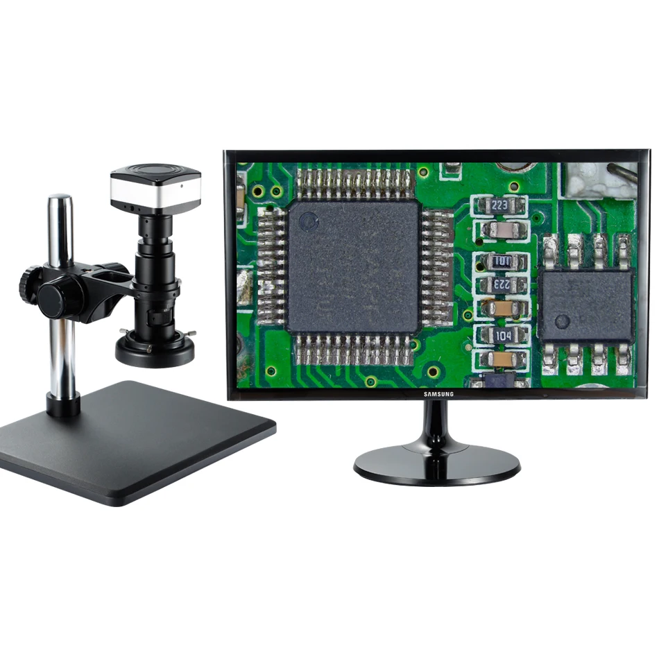 Full HD SONY Sensor 2K 1080P 60FPS HDMI Video Measuring Microscope 0.7X-5X Continuous Zoom 180X Magnifier Metal PCB Inspection
Full HD SONY Sensor 2K 1080P 60FPS HDMI Video Measuring Microscope 0.7X-5X Continuous Zoom 180X Magnifier Metal PCB Inspection