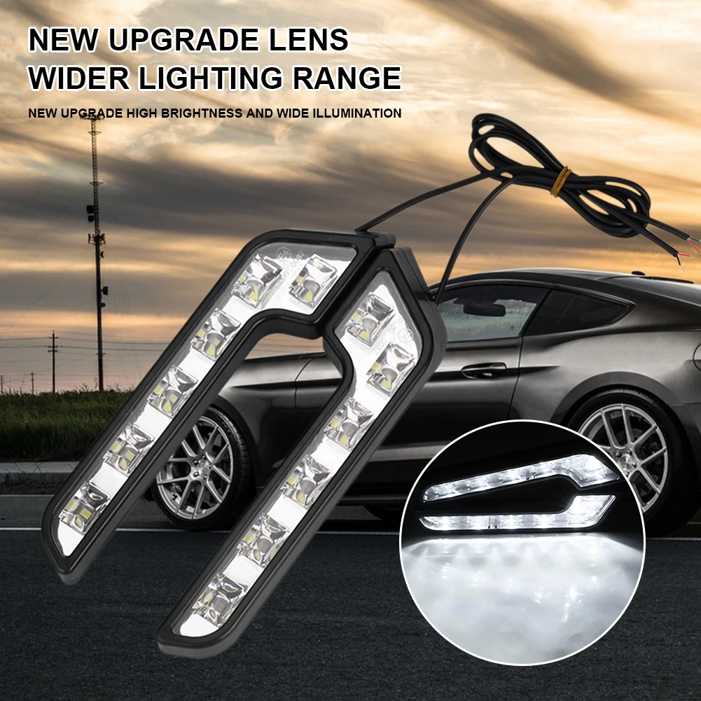 2PCS LED Car Daytime Running Light 6LED 12V L-shaped DRL White Light 660LM Waterproof Driving Fog Lights Accessorie High-quality
2PCS LED Car Daytime Running Light 6LED 12V L-shaped DRL White Light 660LM Waterproof Driving Fog Lights Accessorie High-quality