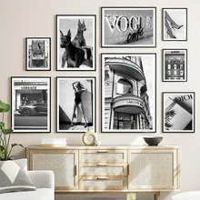Luxury Shop Vogue Woman Car Dogs Black White Wall Art Canvas Painting Nordic Posters And Prints Wall Pictures Living Room Decor
Luxury Shop Vogue Woman Car Dogs Black White Wall Art Canvas Painting Nordic Posters And Prints Wall Pictures Living Room Decor