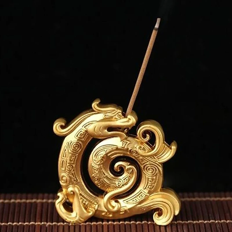 Lucky Feng Shui Copper Chinese Dragon Creative Retro Incense Holder Household Indoor Line Incense Burner Home Decor 3.6*3.6cm
Lucky Feng Shui Copper Chinese Dragon Creative Retro Incense Holder Household Indoor Line Incense Burner Home Decor 3.6*3.6cm