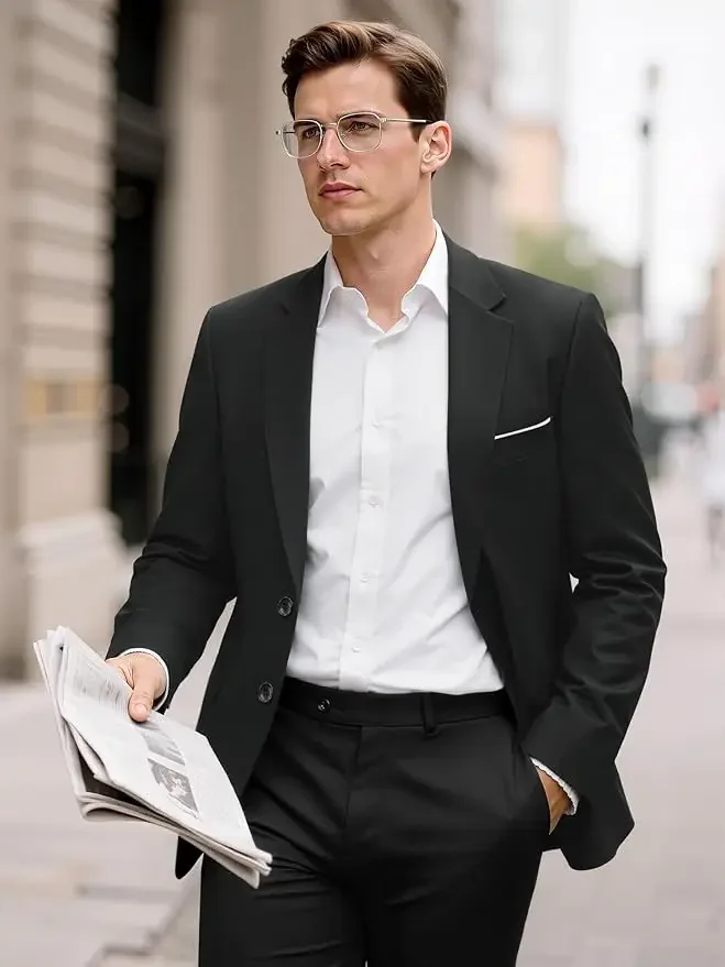 سترات رسمية للرجال سترات من القماش المطاطي للمكتب جاهزة بقصة ضيقة لحفلات الزفاف رفيعة للرجال غير رسمية 2025 رياضية عالية الجودة سترات رسمية للرجال سترات من القماش المطاطي للمكتب جاهزة بقصة ضيقة لحفلات الزفاف رفيعة للرجال غير رسمية 2025 رياضية عالية الجودة