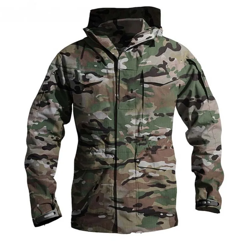 New Military Camouflage Tactical Hooded Jacket Men's Fall and Winter Outdoor Windproof Waterproof Multi-pocket Windbreaker Men's
New Military Camouflage Tactical Hooded Jacket Men's Fall and Winter Outdoor Windproof Waterproof Multi-pocket Windbreaker Men's