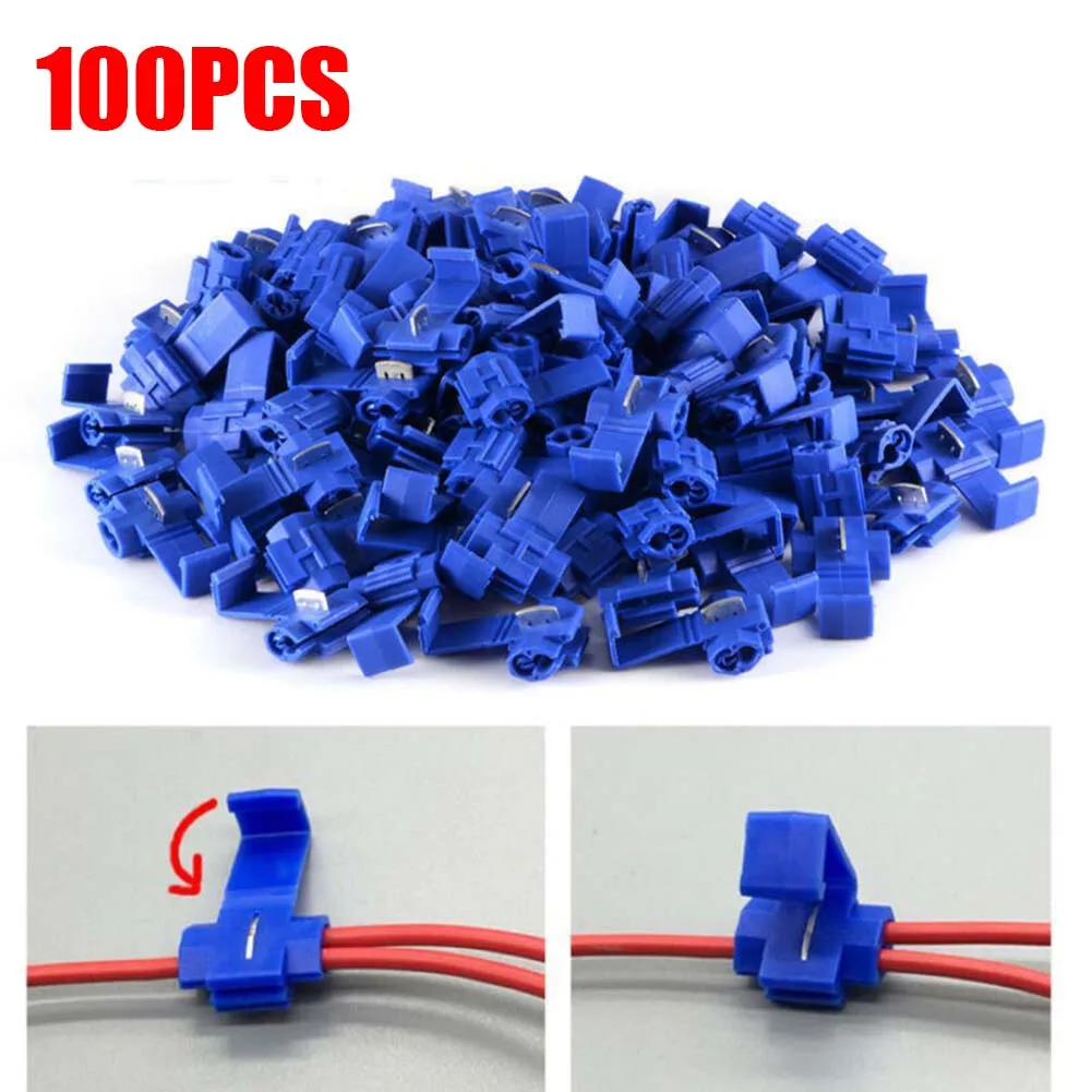 100Pcs Quick Splice Terminals Blue Electrical Cable Connectors Quick Splice Lock Wire Terminals Crimp For AWG 14 -16
100Pcs Quick Splice Terminals Blue Electrical Cable Connectors Quick Splice Lock Wire Terminals Crimp For AWG 14 -16
