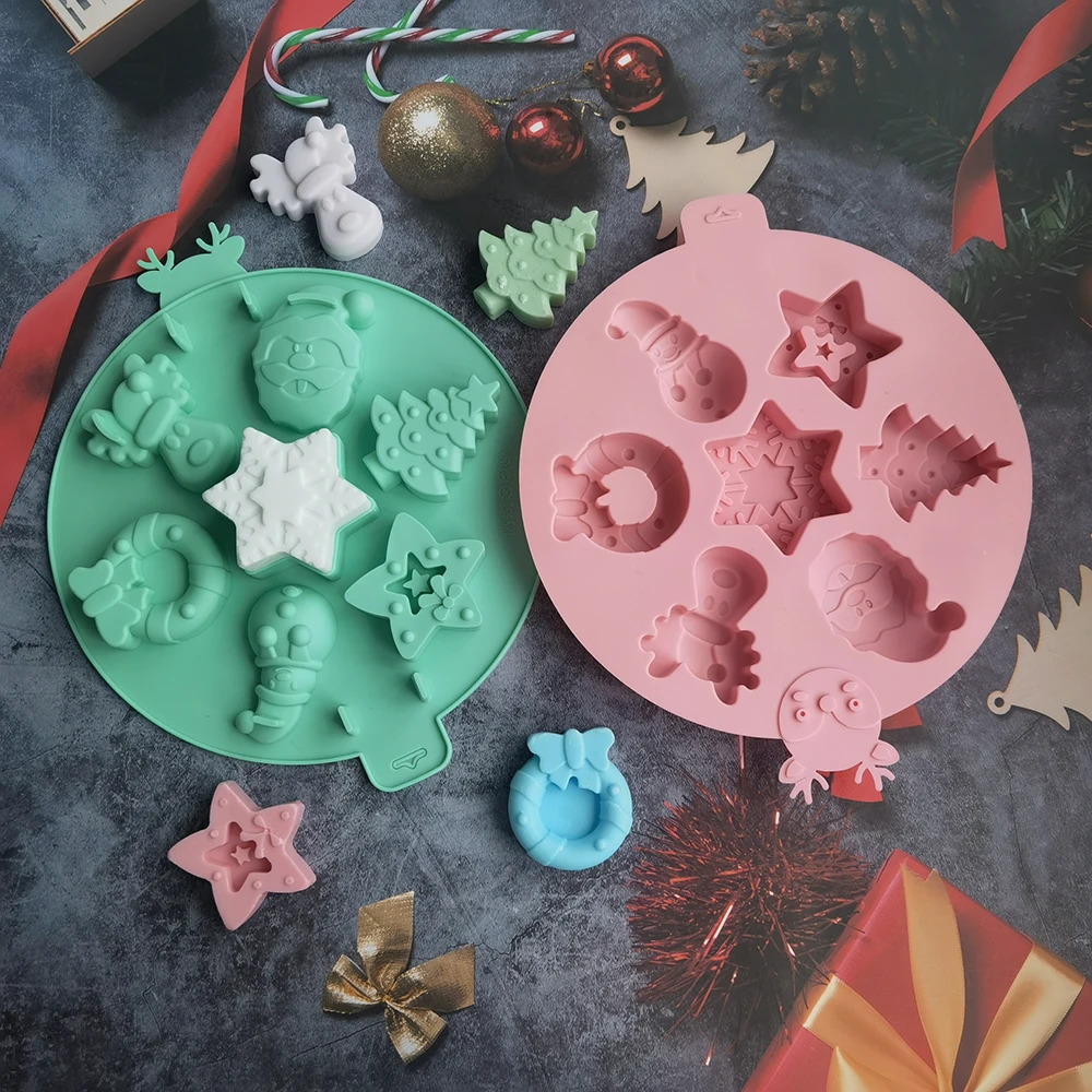 Snowman snowflakes Christmas tree stockings bells chocolate Party cake decorating tools DIY silicone mold Gumpaste
Snowman snowflakes Christmas tree stockings bells chocolate Party cake decorating tools DIY silicone mold Gumpaste