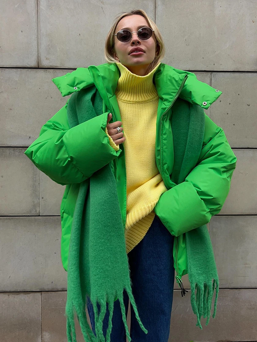 Green Parkas for Women 2023 Fall Winter Zipper Hooded Thick Cotton Padding Coats Girls Jackets Streetwear Warm Quilted Jackets
Green Parkas for Women 2023 Fall Winter Zipper Hooded Thick Cotton Padding Coats Girls Jackets Streetwear Warm Quilted Jackets