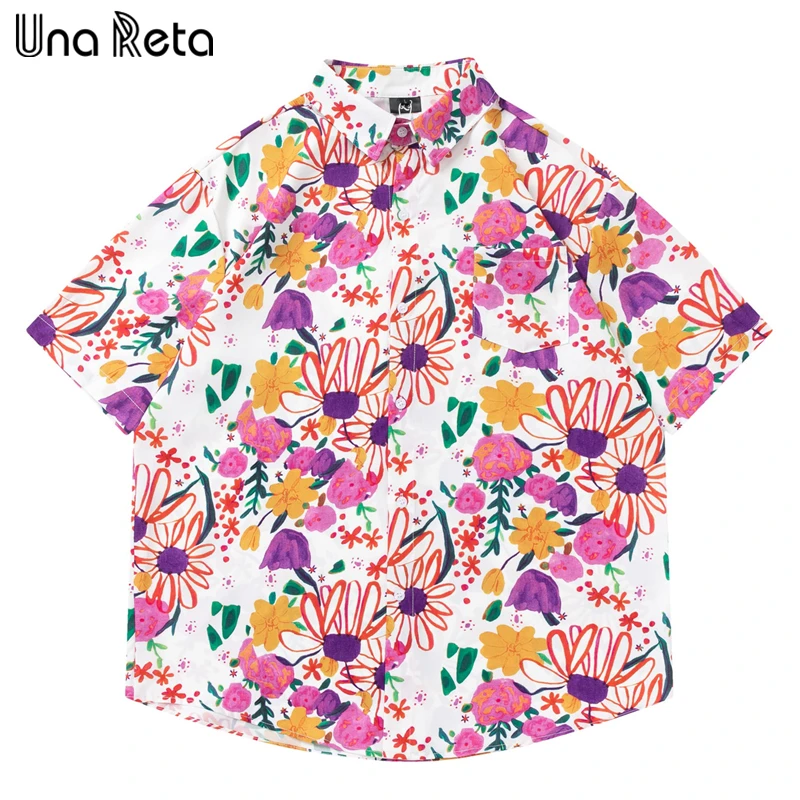 Una Reta Short Sleeve Men's Shirt Summer Tops Streetwear Floral Print Shirts For Men Harujuku Single-breasted Oversized Shirts
Una Reta Short Sleeve Men's Shirt Summer Tops Streetwear Floral Print Shirts For Men Harujuku Single-breasted Oversized Shirts