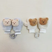 Baby Gloves Lovely Embroidery Little Bear Soft Comfortable Plus Velvet Keep Warm Lanyard Anti Loss Winter Kids Gloves New Hot
Baby Gloves Lovely Embroidery Little Bear Soft Comfortable Plus Velvet Keep Warm Lanyard Anti Loss Winter Kids Gloves New Hot
