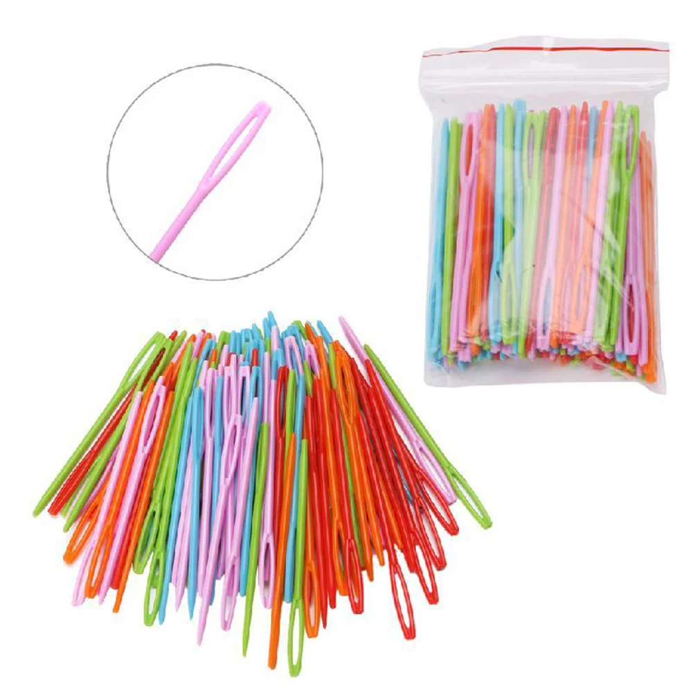 100pcs Plastic Sewing Needles Multi-colored Thread Wool Large Eye Embroidery Tapestry Knitting Needlework Tool DIY Kids Craft
100pcs Plastic Sewing Needles Multi-colored Thread Wool Large Eye Embroidery Tapestry Knitting Needlework Tool DIY Kids Craft