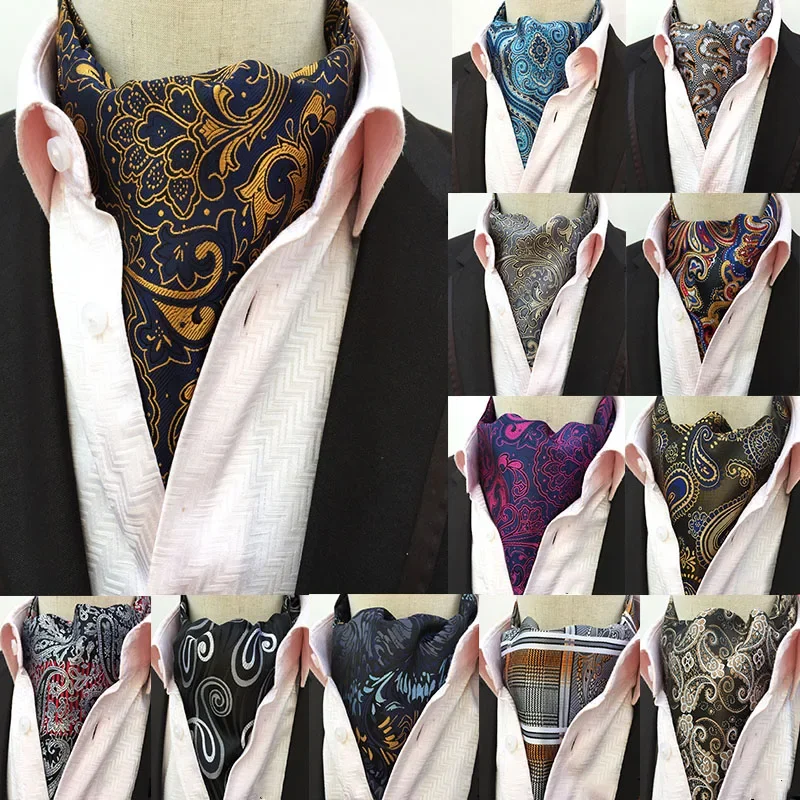 Luxury Men Paisley Floral Jacquard Silk Wedding Formal Cravat Ascot Gentleman Necktie Pocket Square Handkerchief Neckerchief Set
Luxury Men Paisley Floral Jacquard Silk Wedding Formal Cravat Ascot Gentleman Necktie Pocket Square Handkerchief Neckerchief Set