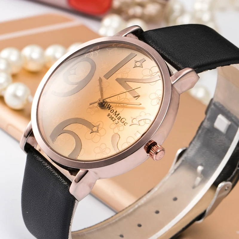 

Relogio Feminino WOMAGE Watch Women Fashion Casual Watches Leather Belt Quartz Wristwatches Ladies Cheap Price Dropshipping