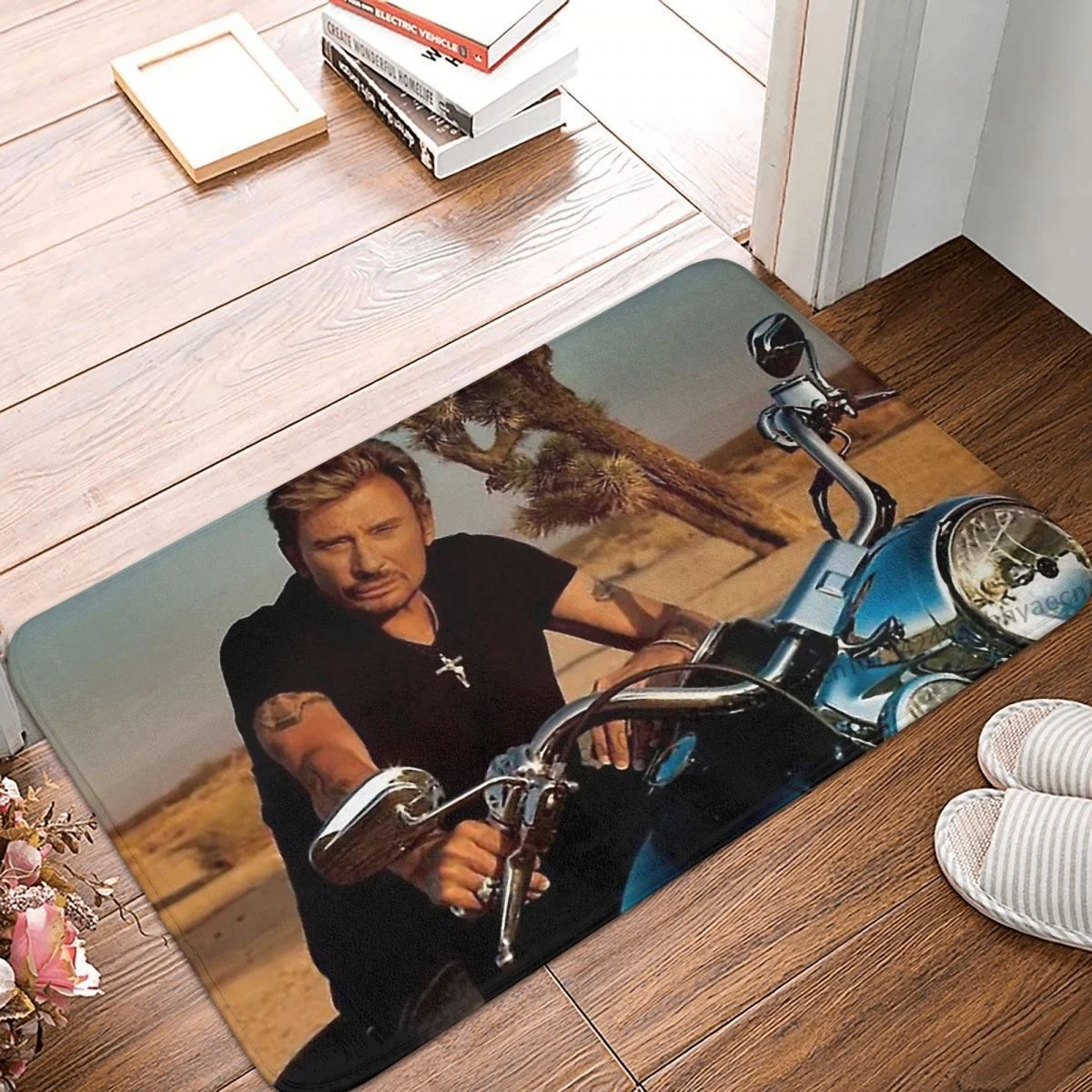 Johnny Hallyday Rock Music French Singer Non-slip Doormat On His Davidson Bath Kitchen Mat Outdoor Carpet Flannel Pattern Decor
Johnny Hallyday Rock Music French Singer Non-slip Doormat On His Davidson Bath Kitchen Mat Outdoor Carpet Flannel Pattern Decor