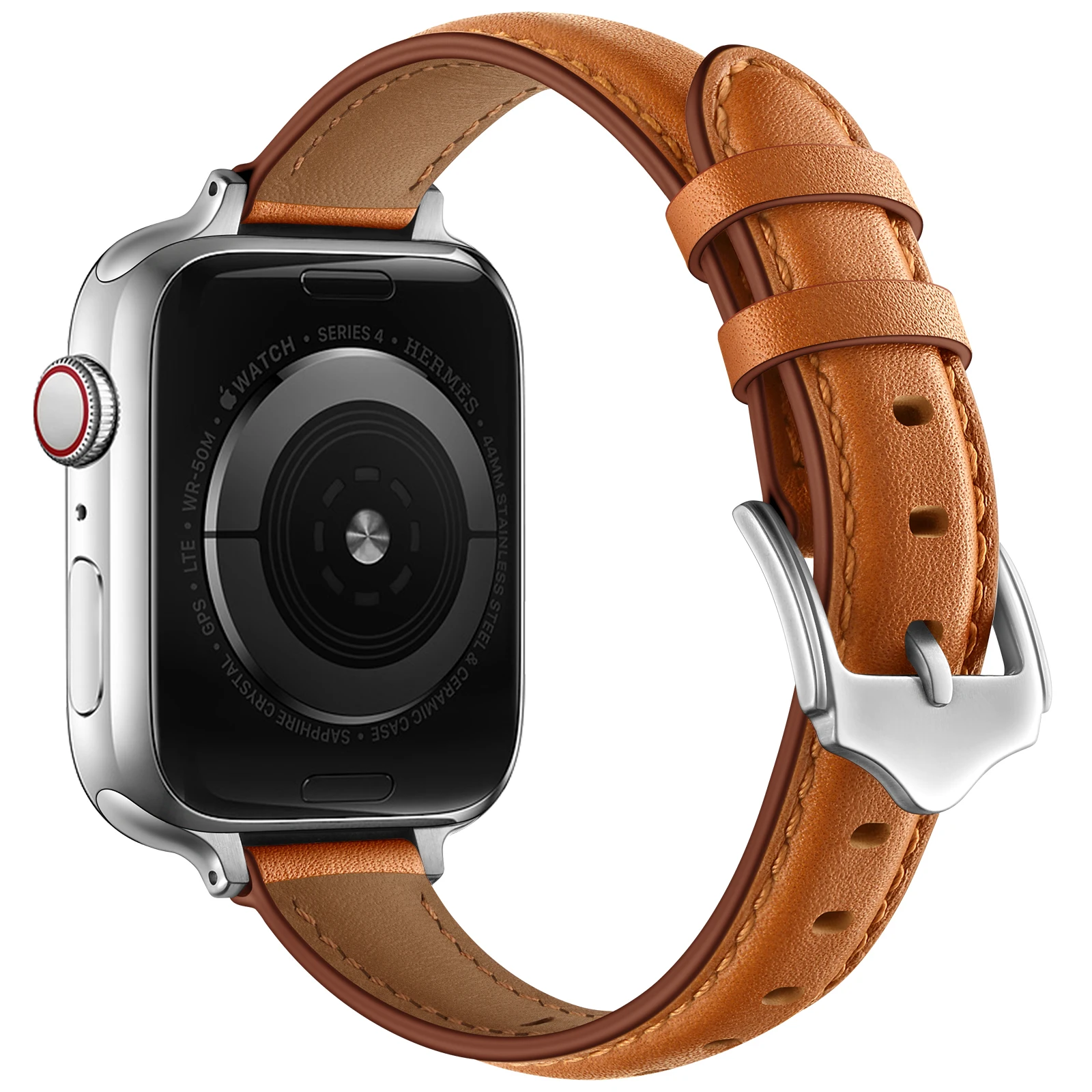 TOP Leather Strap Lady for Apple watch band 40/41/42/44/45/49mm iwatch series 8765432 Light Brown Silver stainless steel buckle
TOP Leather Strap Lady for Apple watch band 40/41/42/44/45/49mm iwatch series 8765432 Light Brown Silver stainless steel buckle