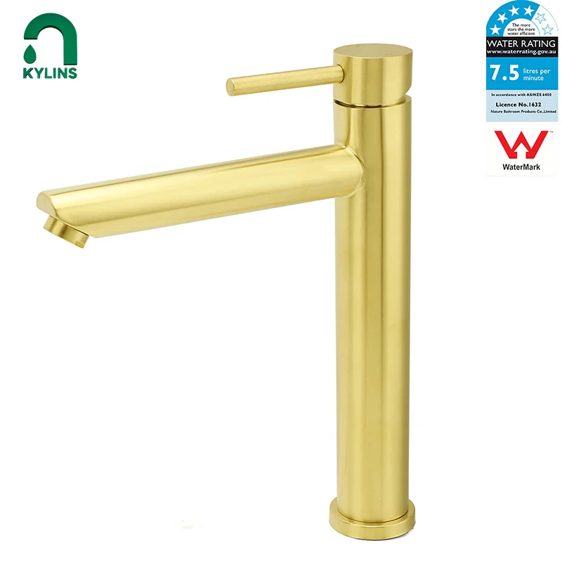 

KYLINS Bathroom Furniture Washbasin Mixer Bathrooms Brushed Gold Shower Faucet for Kitchen Sink Water Tap Tote Basin Faucets