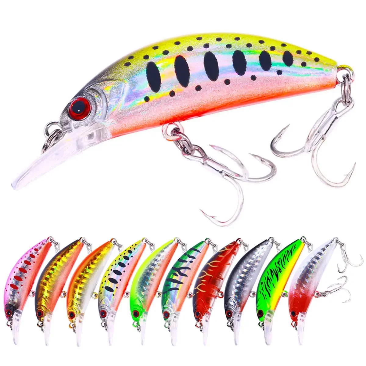 10 Pcs Micros Mino L Lua 5.5g 5 Eyes Creek Brother Hovering Slow Sinking Fake Lure Stream Lure Fishing Gear Fishing Equipment 
10 Pcs Micros Mino L Lua 5.5g 5 Eyes Creek Brother Hovering Slow Sinking Fake Lure Stream Lure Fishing Gear Fishing Equipment