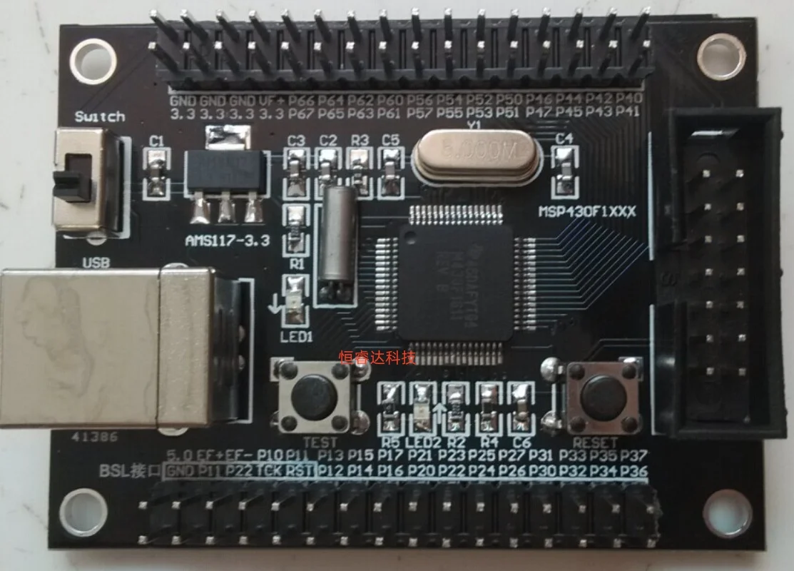 

MSP430F149, 169, 1611, 1612 минимальная системная плата с эмулятором платы разработки интерфейса