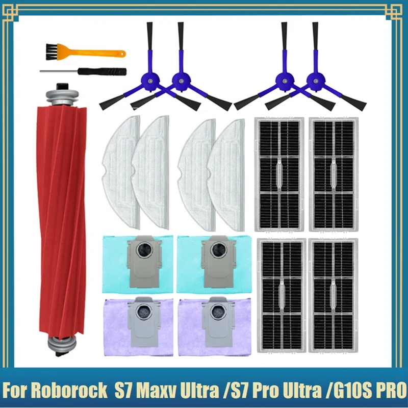 Сменные принадлежности для Roborock S7 Maxv Ultra /S7 Pro Ultra V /G10S PRO, основная и боковая щетки, фильтры для швабры, мешки для пыли, 1 комплект
Сменные принадлежности для Roborock S7 Maxv Ultra /S7 Pro Ultra V /G10S PRO, основная и боковая щетки, фильтры для швабры, мешки для пыли, 1 комплект