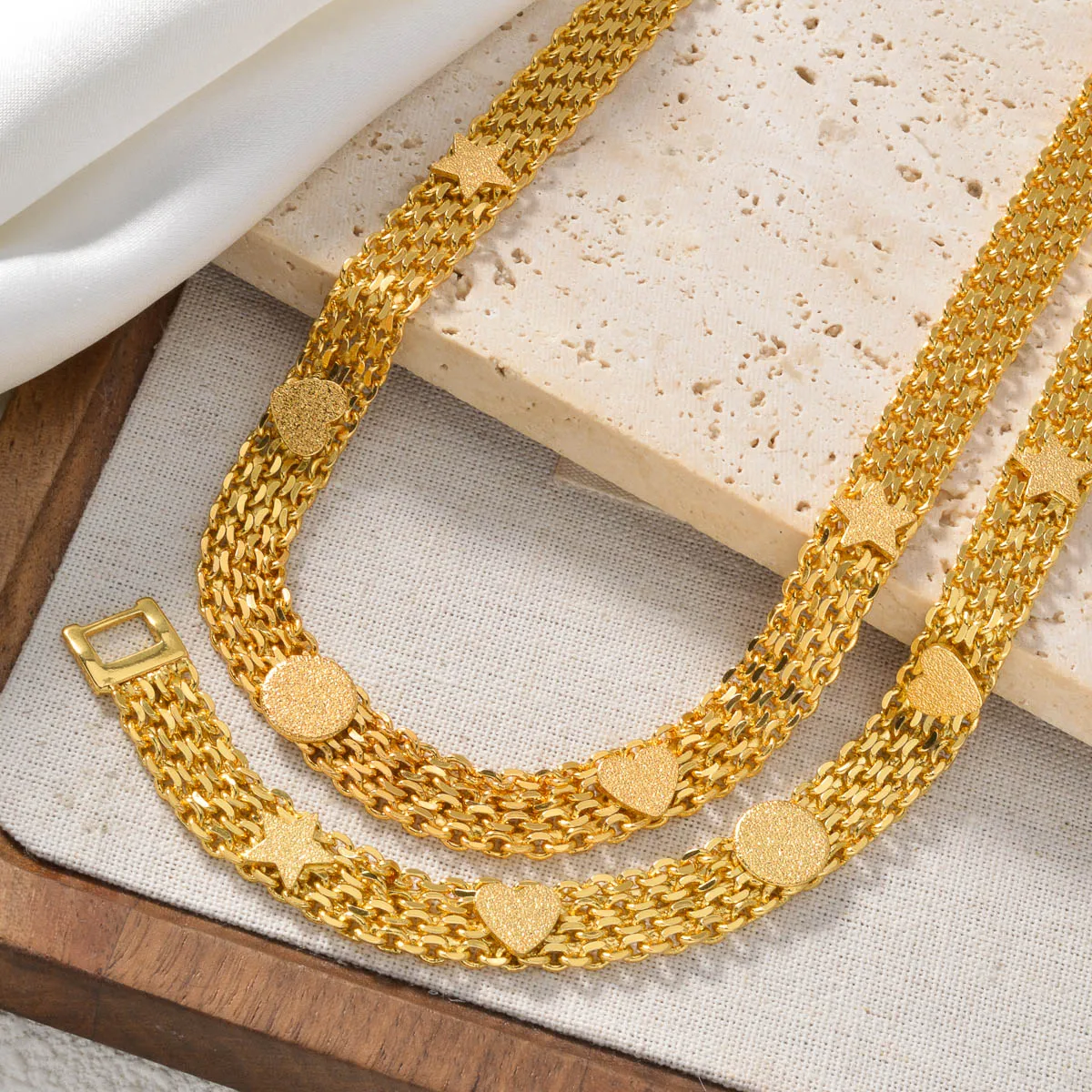 Luxury Gold Plated Brass Jewelry Set for Women Dubai Style Necklace Bracelet Minimalist Wedding Gift Party Fashion Accessories 8 Mallzona Sc2d6acfe3c4d4577a0382322dbd981bdN Luxury Gold Plated Brass Jewelry Set for Women Dubai Style Necklace Bracelet Minimalist Wedding Gift Party Fashion Accessories Mallzona