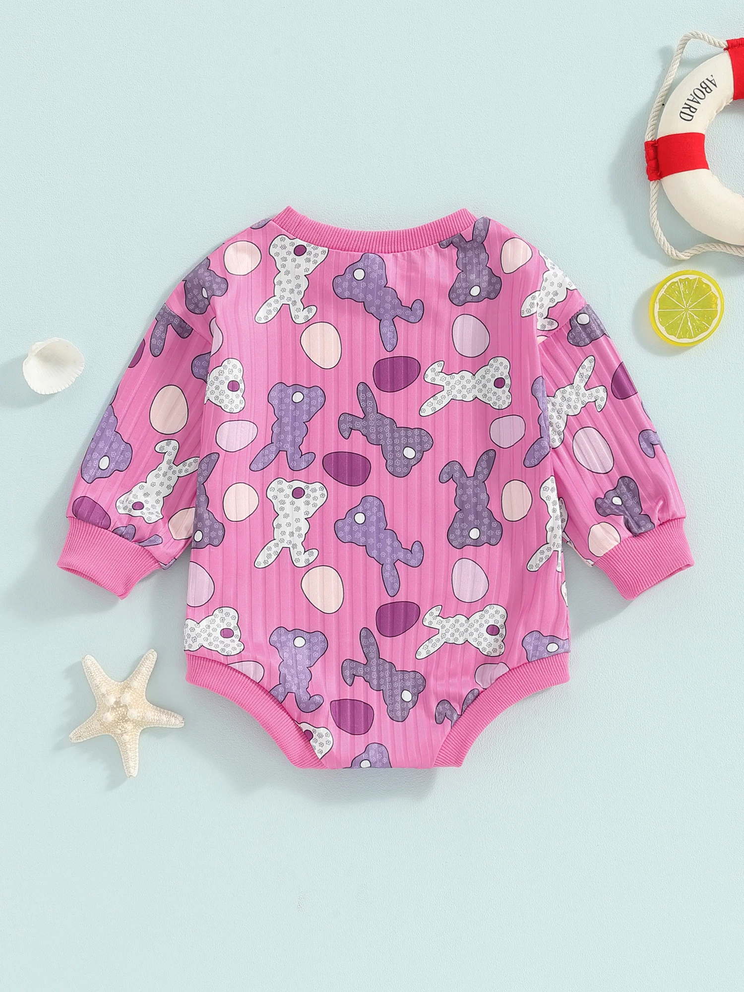 Baby Girls Romper Long Sleeve Crew Neck Rabbit Eggs Print Fall Bodysuit Easter Clothes 13 Sc2d74da8727440bdb9354a6041075ac3q