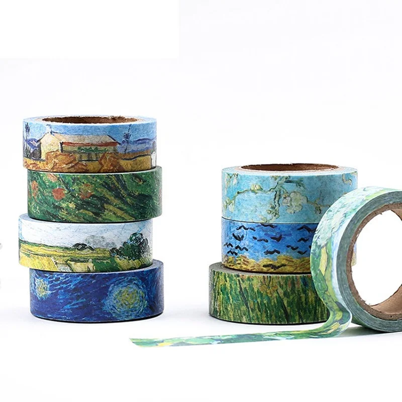 1pcs Van Goah Painting Washi Tape 15mm Starry Night Adhesive Decorative Masking Tapes for Journal School Office Stickers H6186
1pcs Van Goah Painting Washi Tape 15mm Starry Night Adhesive Decorative Masking Tapes for Journal School Office Stickers H6186