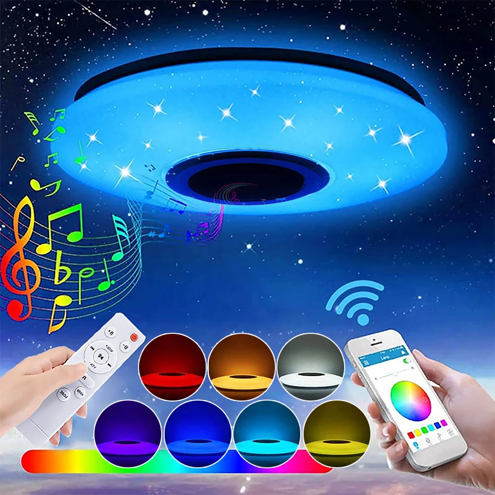 Потолочный светильник RGB светодиодный, лампа с поддержкой Bluetooth и управлением через приложение, подходит для украшения гостиной
Потолочный светильник RGB светодиодный, лампа с поддержкой Bluetooth и управлением через приложение, подходит для украшения гостиной