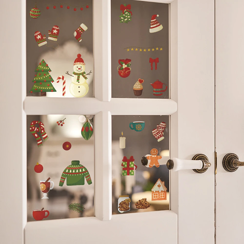 Cartoon Red Green Snowman Tree Biscuit Gift Sweater Christmas Wall Sticker Living-room Kids Room Cabinet Door Decor Decal Poster
Cartoon Red Green Snowman Tree Biscuit Gift Sweater Christmas Wall Sticker Living-room Kids Room Cabinet Door Decor Decal Poster