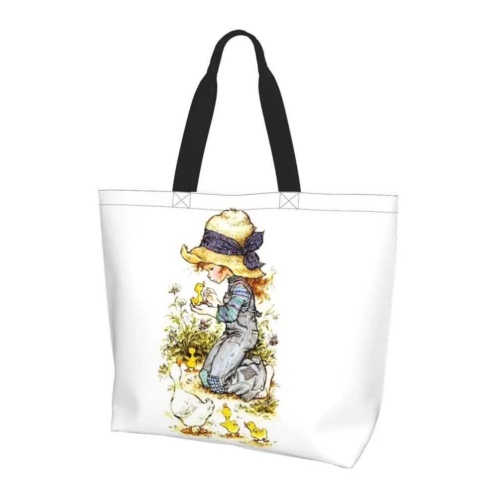 Custom Kawaii Sarah Kay Shopping Canvas Bags Women Portable Large Capacity Groceries Girl Roses And Watering Tote Shopper Bags 29 Sc2daea83ff014f47ad2d76c6aa6ce27aD