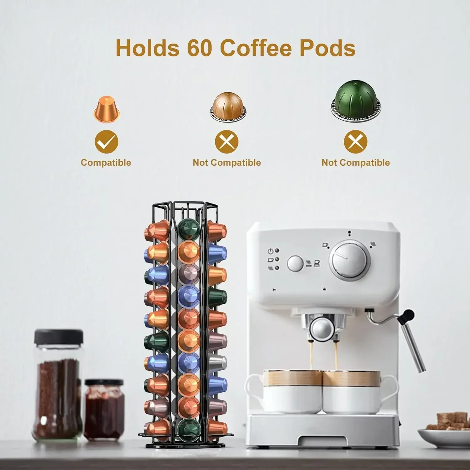 Вращающаяся карусель для хранения кофе 360 капсул Nespresso оригинальная капсула для держателя 60 капсул-Органайзер
Вращающаяся карусель для хранения кофе 360 капсул Nespresso оригинальная капсула для держателя 60 капсул-Органайзер
