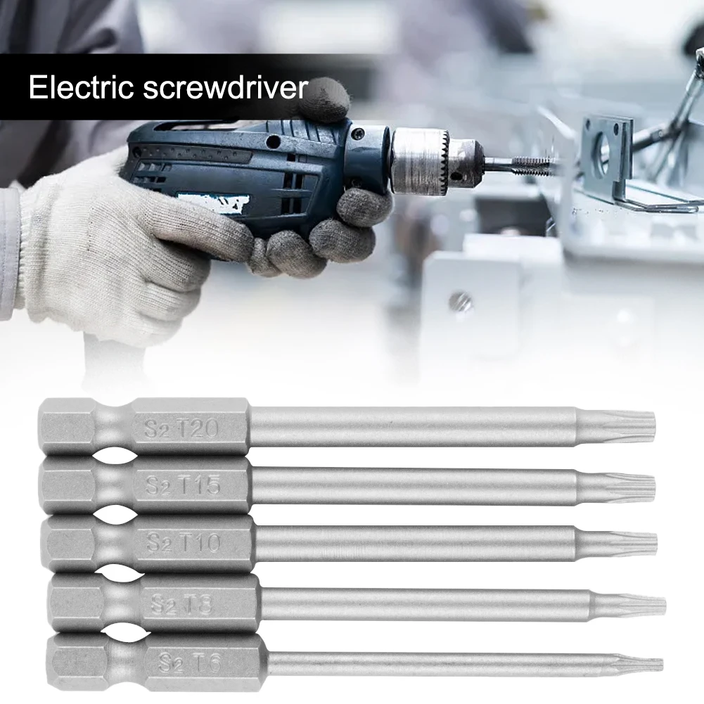 Magnetic Torx Screwdriver Bit Air Drills T6 T8 T10 T15 T20 6.35mm (1/4Inch) 75mm / 2.95Inch Alloy Steel Durable
Magnetic Torx Screwdriver Bit Air Drills T6 T8 T10 T15 T20 6.35mm (1/4Inch) 75mm / 2.95Inch Alloy Steel Durable
