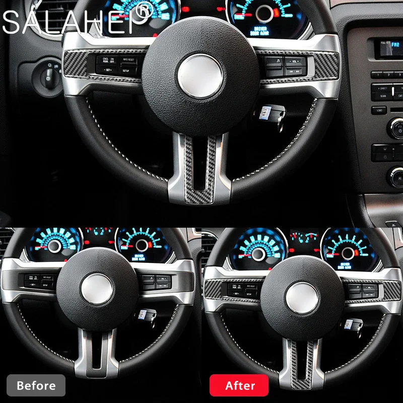 Carbon Fiber Car Interior Steering Wheel Buttons Frames Decorative Stickers For Ford Mustang 2009-2013 Auto Retrofit Accessories
Carbon Fiber Car Interior Steering Wheel Buttons Frames Decorative Stickers For Ford Mustang 2009-2013 Auto Retrofit Accessories