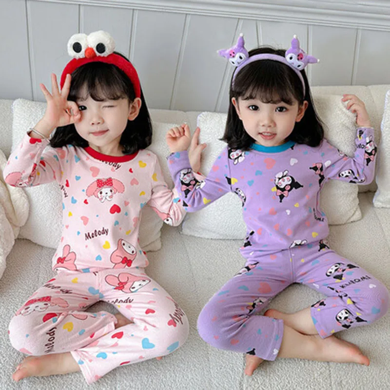 Kawaii Sanrio Kuromi Anime Children Pyjamas Clothes My Melody Cute Cartoon Warm Long-Sleeved Trousers Homewear Gift for Kids
Kawaii Sanrio Kuromi Anime Children Pyjamas Clothes My Melody Cute Cartoon Warm Long-Sleeved Trousers Homewear Gift for Kids